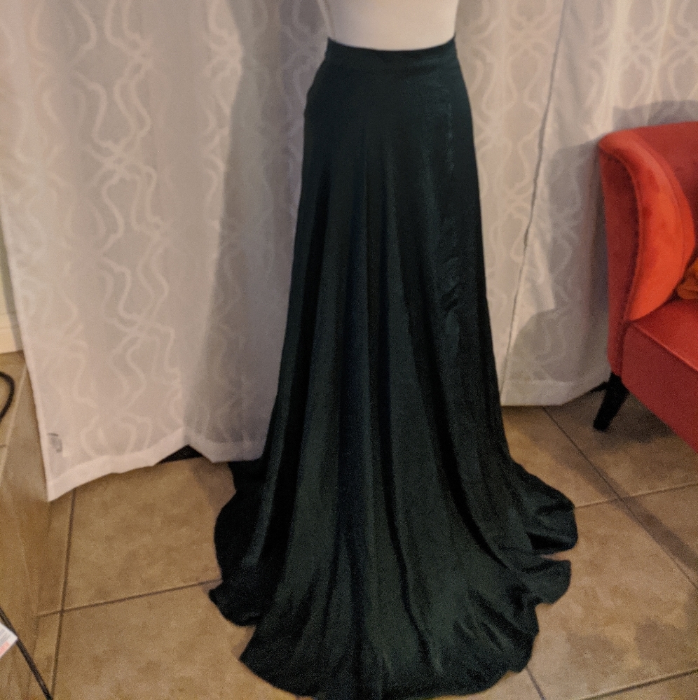 Floor Length Emerald Green Skirt